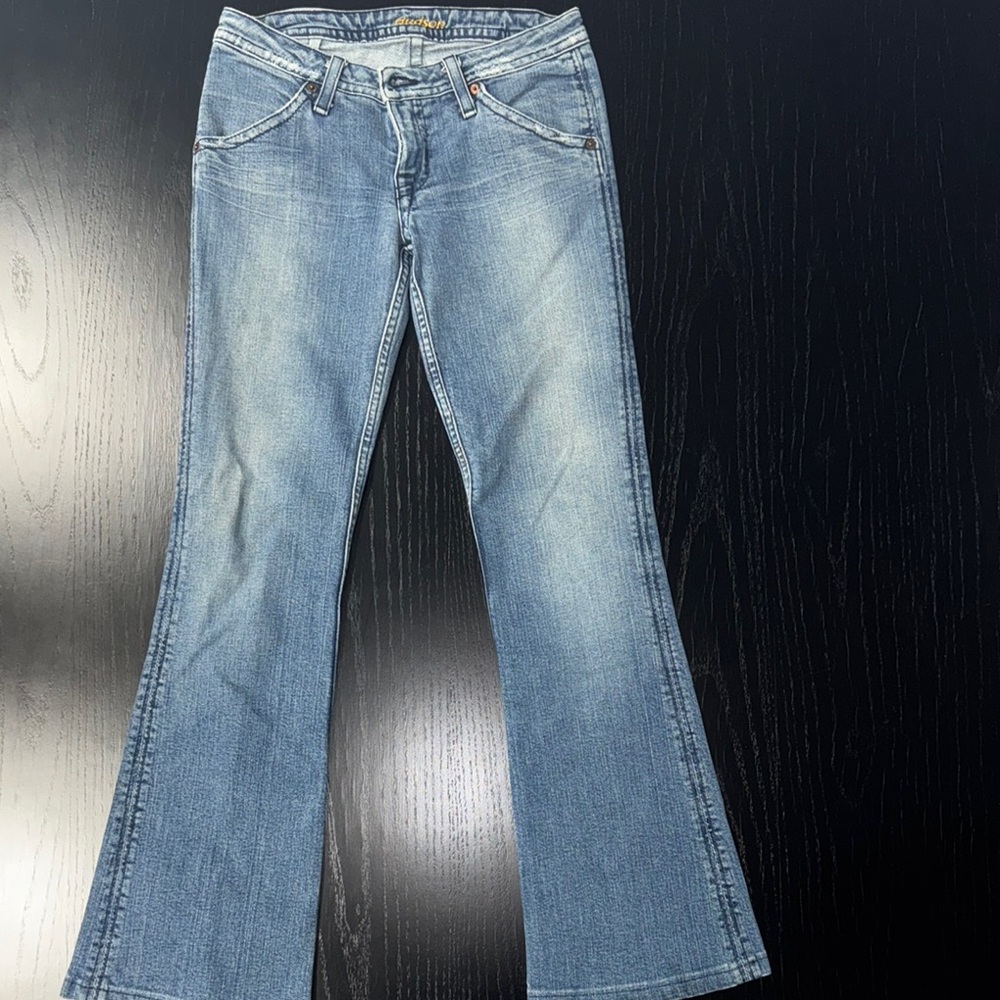 Hudson Jeans Blue Flare Wide Leg Denim
